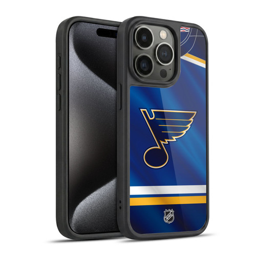 NHL St Louis Blues Jersey Gel Armour Case For Apple iPhone 15 Pro