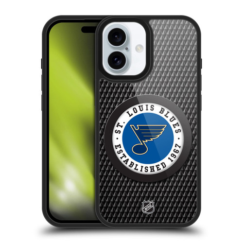 NHL St Louis Blues Puck Texture Gel Armour Case For Apple iPhone 16