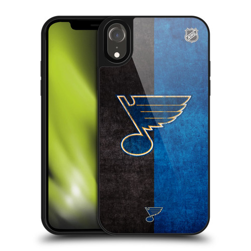 NHL St Louis Blues Half Distressed Gel Armour Case For Apple iPhone XR