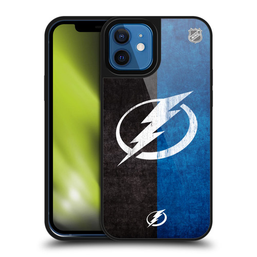 NHL Tampa Bay Lightning Half Distressed Gel Armour Case For Apple iPhone 12 / iPhone 12 Pro NHL Tampa Bay Lightning Half Distressed Gel Armour Case For Apple iPhone 12 / iPhone 12 Pro