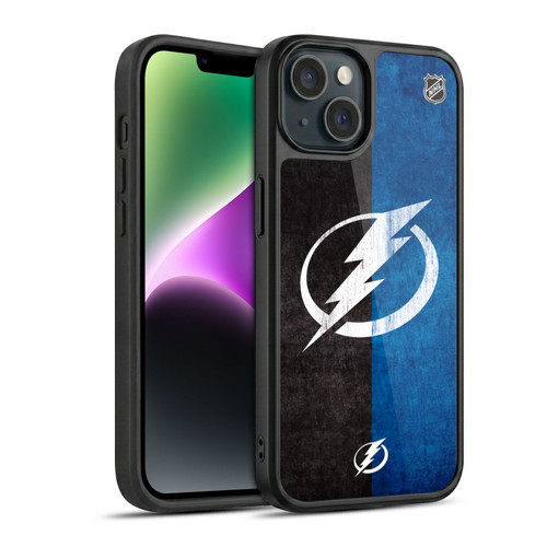 NHL Tampa Bay Lightning Half Distressed Gel Armour Case For Apple iPhone 14