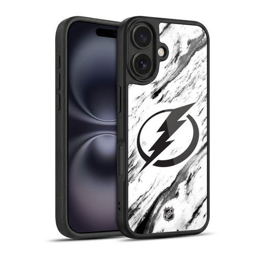 NHL Tampa Bay Lightning Marble Gel Armour Case For Apple iPhone 16