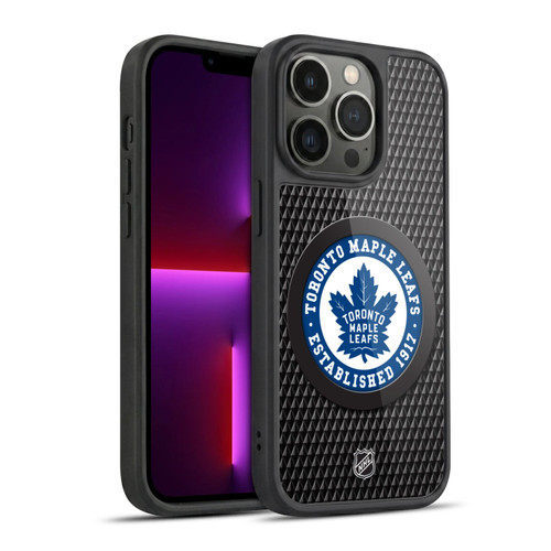 NHL Toronto Maple Leafs Puck Texture Gel Armour Case For Apple iPhone 13 Pro