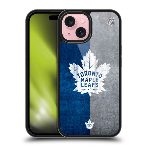 NHL Toronto Maple Leafs Half Distressed Gel Armour Case For Apple iPhone 15