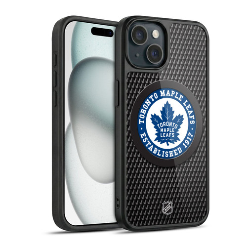 NHL Toronto Maple Leafs Puck Texture Gel Armour Case For Apple iPhone 15