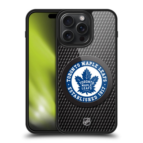 NHL Toronto Maple Leafs Puck Texture Gel Armour Case For Apple iPhone 15 Pro Max