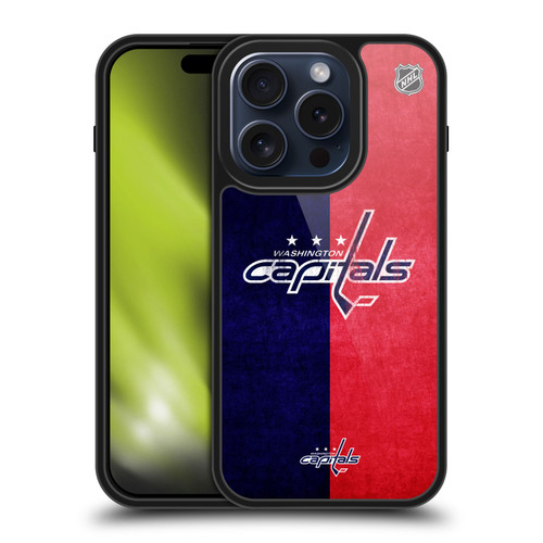 NHL Washington Capitals Half Distressed Gel Armour Case For Apple iPhone 15 Pro