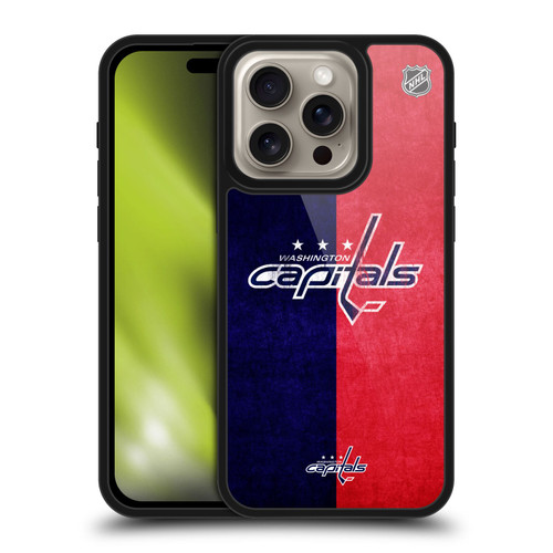 NHL Washington Capitals Half Distressed Gel Armour Case For Apple iPhone 16 Pro