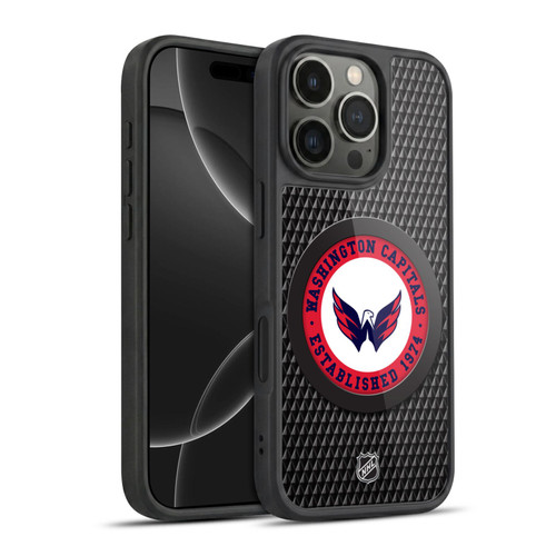 NHL Washington Capitals Puck Texture Gel Armour Case For Apple iPhone 16 Pro