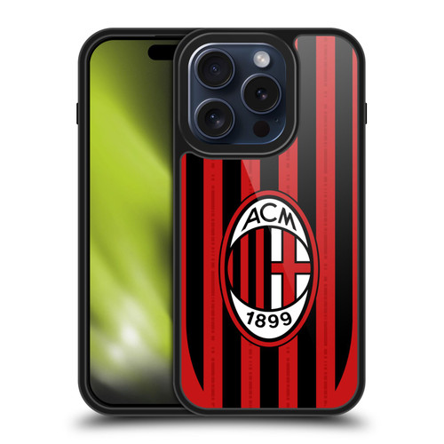 AC Milan 2024/25 Crest Kit Home Gel Armour Case For Apple iPhone 15 Pro