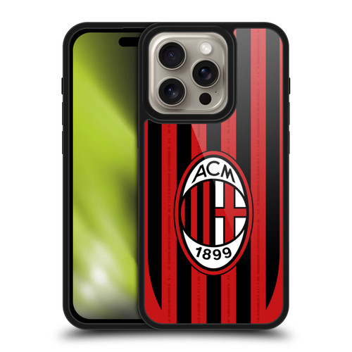 AC Milan 2024/25 Crest Kit Home Gel Armour Case For Apple iPhone 16 Pro