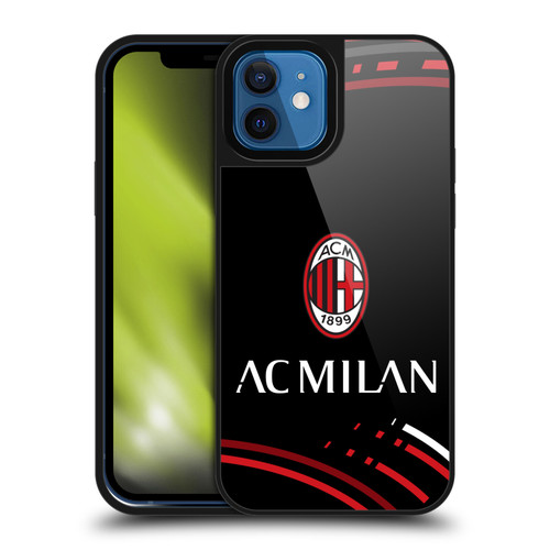 AC Milan Crest Patterns Curved Gel Armour Case For Apple iPhone 12 / iPhone 12 Pro