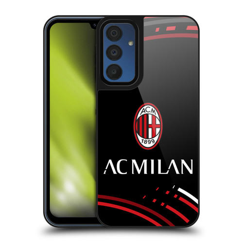 AC Milan Crest Patterns Curved Gel Armour Case For Samsung Galaxy A15