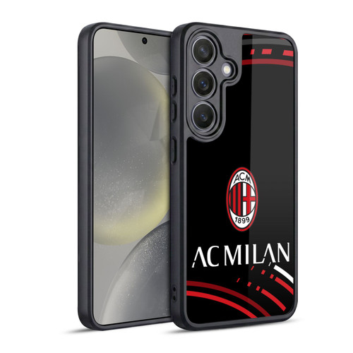 AC Milan Crest Patterns Curved Gel Armour Case For Samsung Galaxy S24 5G