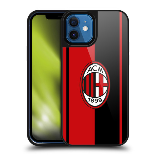 AC Milan Crest Red And Black Gel Armour Case For Apple iPhone 12 / iPhone 12 Pro