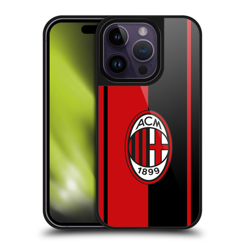 AC Milan Crest Red And Black Gel Armour Case For Apple iPhone 14 Pro