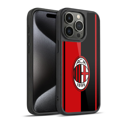 AC Milan Crest Red And Black Gel Armour Case For Apple iPhone 15 Pro