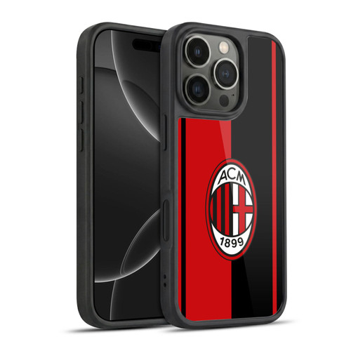 AC Milan Crest Red And Black Gel Armour Case For Apple iPhone 16 Pro
