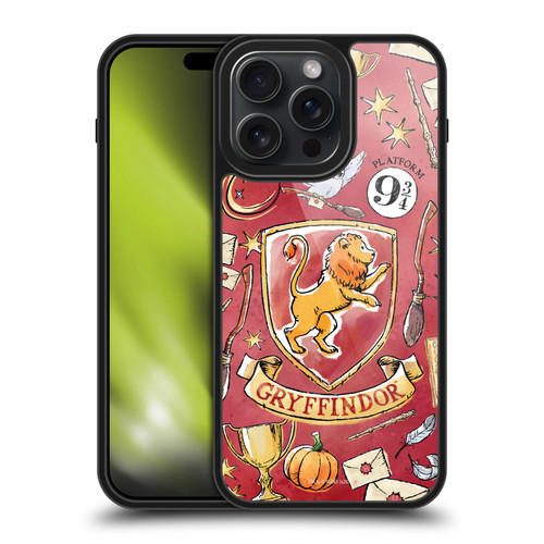 Harry Potter Deathly Hallows XIII Gryffindor Pattern Gel Armour Case For Apple iPhone 15 Pro Max