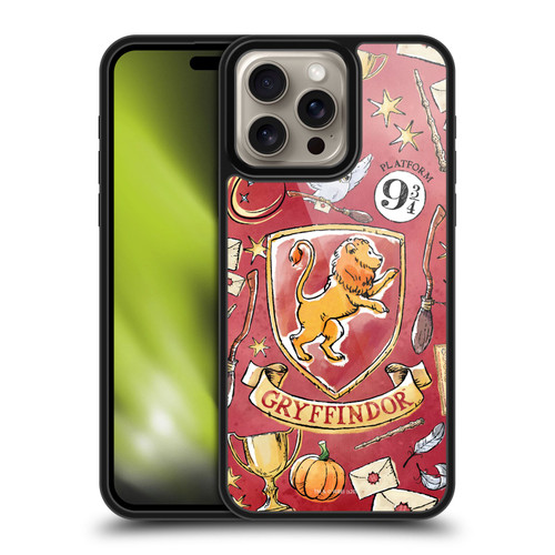 Harry Potter Deathly Hallows XIII Gryffindor Pattern Gel Armour Case For Apple iPhone 16 Pro Max