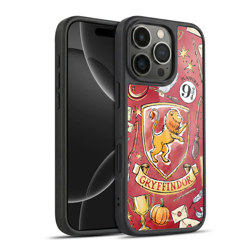 Harry Potter Deathly Hallows XIII Gryffindor Pattern Gel Armour Case For Apple iPhone 16 Pro