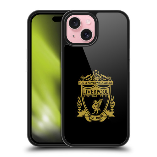 Liverpool Football Club Crest 1 Black 3 Gel Armour Case For Apple iPhone 15