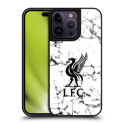 Liverpool Football Club Marble Black Liver Bird Gel Armour Case For Apple iPhone 14 Pro Max
