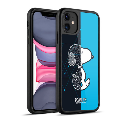 Peanuts Halfs And Laughs Snoopy Geometric Gel Armour Case For Apple iPhone 11