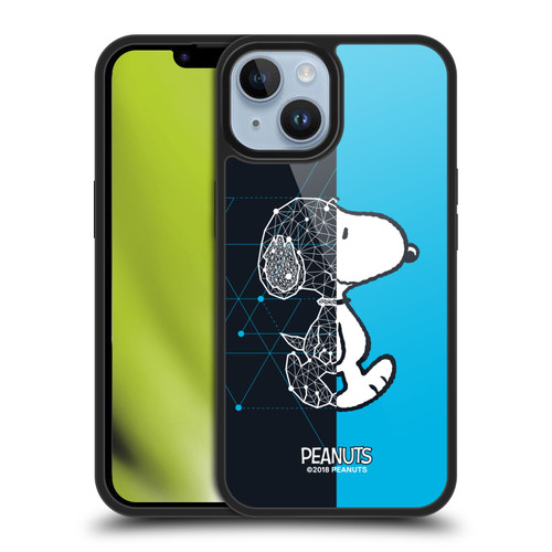 Peanuts Halfs And Laughs Snoopy Geometric Gel Armour Case For Apple iPhone 14