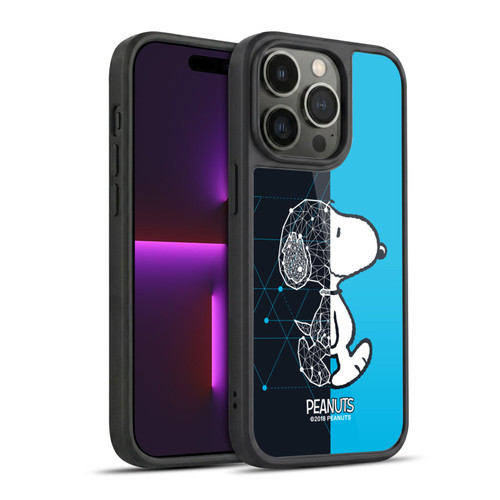 Peanuts Halfs And Laughs Snoopy Geometric Gel Armour Case For Apple iPhone 14 Pro