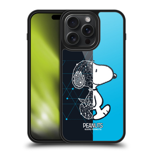 Peanuts Halfs And Laughs Snoopy Geometric Gel Armour Case For Apple iPhone 15 Pro Max