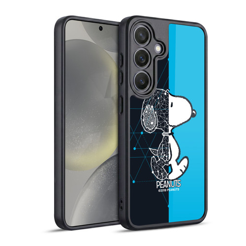 Peanuts Halfs And Laughs Snoopy Geometric Gel Armour Case For Samsung Galaxy S24 5G