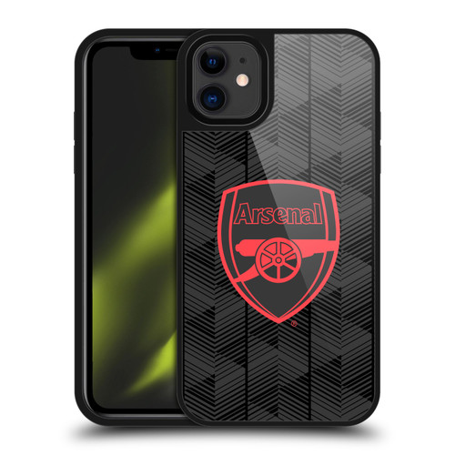 Arsenal FC Crest and Gunners Logo Black Gel Armour Case For Apple iPhone 11
