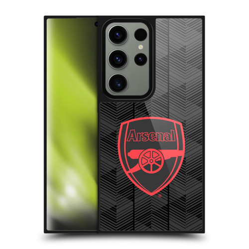 Arsenal FC Crest and Gunners Logo Black Gel Armour Case For Samsung Galaxy S24 Ultra 5G