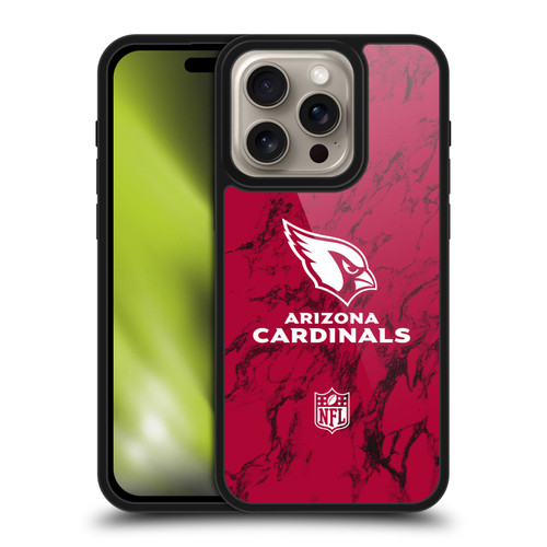 NFL Arizona Cardinals Graphics Coloured Marble Gel Armour Case For Apple iPhone 16 Pro