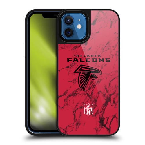 NFL Atlanta Falcons Graphics Coloured Marble Gel Armour Case For Apple iPhone 12 / iPhone 12 Pro