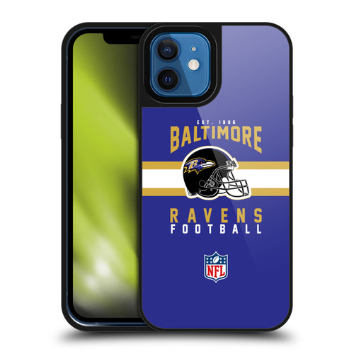NFL Baltimore Ravens Graphics Helmet Typography Gel Armour Case For Apple iPhone 12 / iPhone 12 Pro