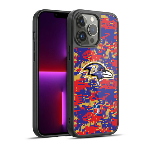 NFL Baltimore Ravens Graphics Digital Camouflage Gel Armour Case For Apple iPhone 13 Pro Max