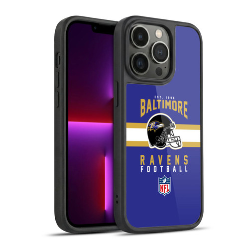 NFL Baltimore Ravens Graphics Helmet Typography Gel Armour Case For Apple iPhone 13 Pro