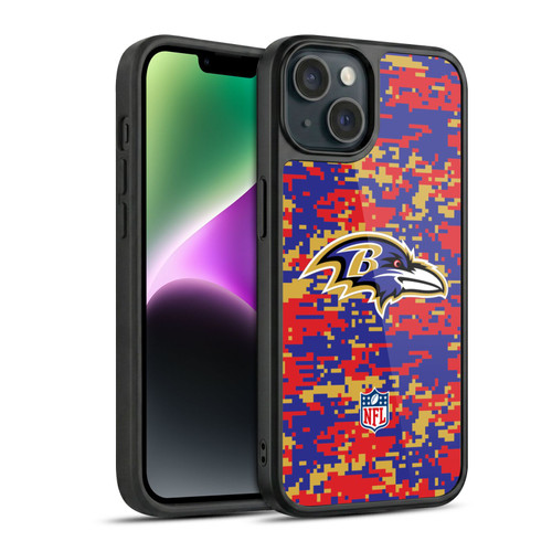 NFL Baltimore Ravens Graphics Digital Camouflage Gel Armour Case For Apple iPhone 14