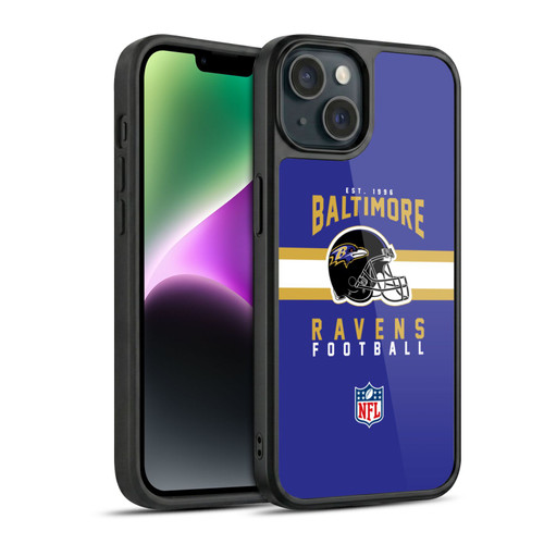 NFL Baltimore Ravens Graphics Helmet Typography Gel Armour Case For Apple iPhone 14