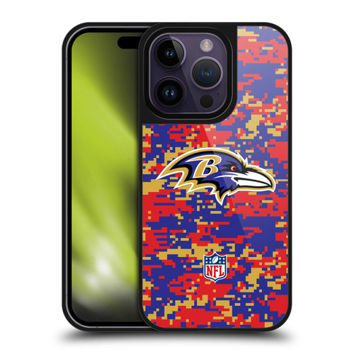 NFL Baltimore Ravens Graphics Digital Camouflage Gel Armour Case For Apple iPhone 14 Pro