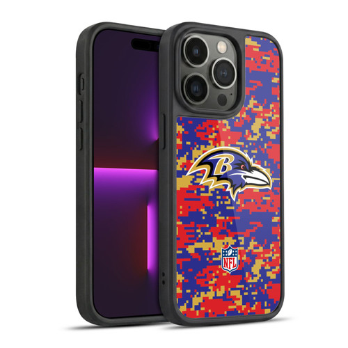 NFL Baltimore Ravens Graphics Digital Camouflage Gel Armour Case For Apple iPhone 14 Pro