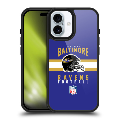 NFL Baltimore Ravens Graphics Helmet Typography Gel Armour Case For Apple iPhone 16