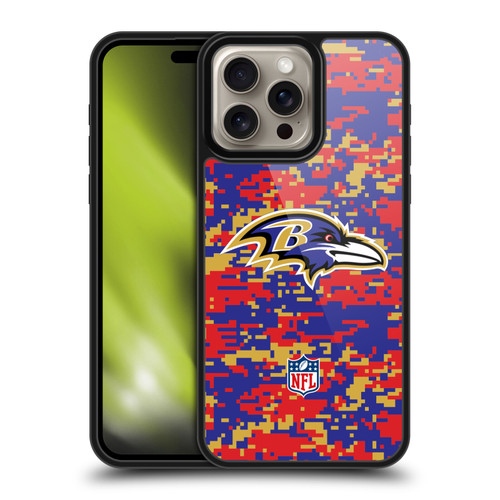 NFL Baltimore Ravens Graphics Digital Camouflage Gel Armour Case For Apple iPhone 16 Pro Max