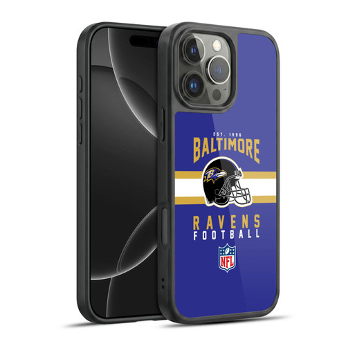 NFL Baltimore Ravens Graphics Helmet Typography Gel Armour Case For Apple iPhone 16 Pro Max