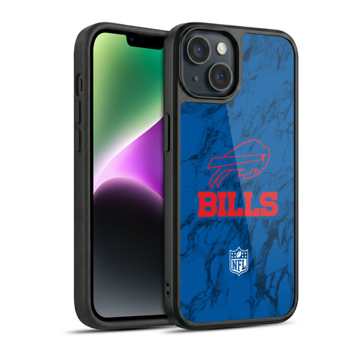 NFL Buffalo Bills Graphics Coloured Marble Gel Armour Case For Apple iPhone 14