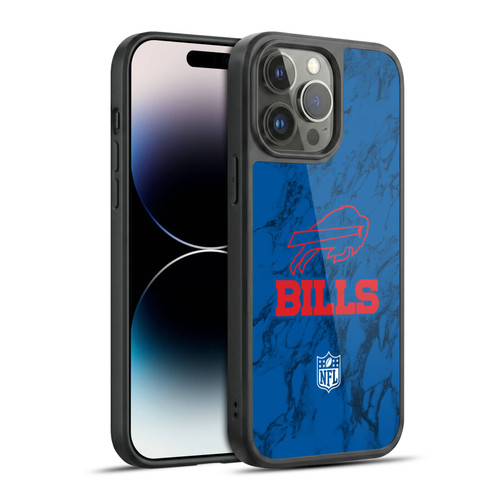 NFL Buffalo Bills Graphics Coloured Marble Gel Armour Case For Apple iPhone 14 Pro Max