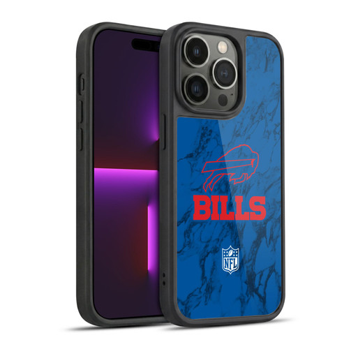 NFL Buffalo Bills Graphics Coloured Marble Gel Armour Case For Apple iPhone 14 Pro