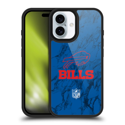 NFL Buffalo Bills Graphics Coloured Marble Gel Armour Case For Apple iPhone 16 NFL Buffalo Bills Graphics Coloured Marble Gel Armour Case For Apple iPhone 16